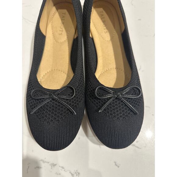 Talbot's Women's Black Penelope Knit Ballet Flat with Bow, NWOT, 7.5 - Picture 5 of 5